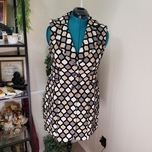 Designer Bently A sassy sleeveless coat jacket  M